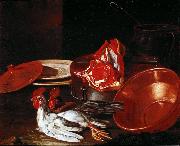 Cristoforo Munari vasellame di coccio e di peltro France oil painting artist